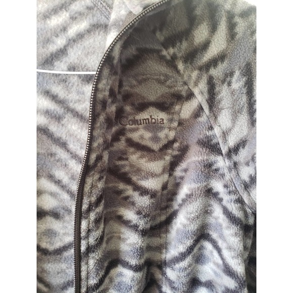 Columbia grey Aztec Zip up jacket with pockets size M - Picture 2 of 5